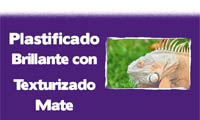 submenu plastificado brillante con texturizado mate